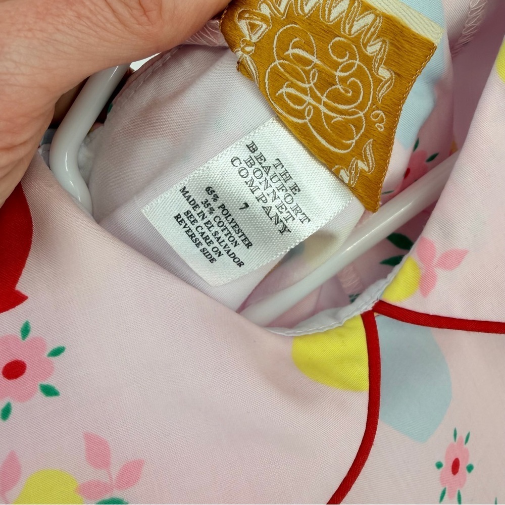 The Beaufort Bonnet Company Lindy’s Lunch Pink and Plentiful Floral Kids Dress - Picture 4 of 5